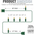 100 18 20 Gold Frost Christmas Lights on a Green Wire String, UL Approved, Indoor and Outdoor Use, Foot of Lighted