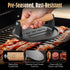 2 lb 6.6 Pisol Smash Burger Press, Pre-Seasoned Cast Iron Hamburger Smasher, Heavy-Duty Grill Bacon Meat Press Tool