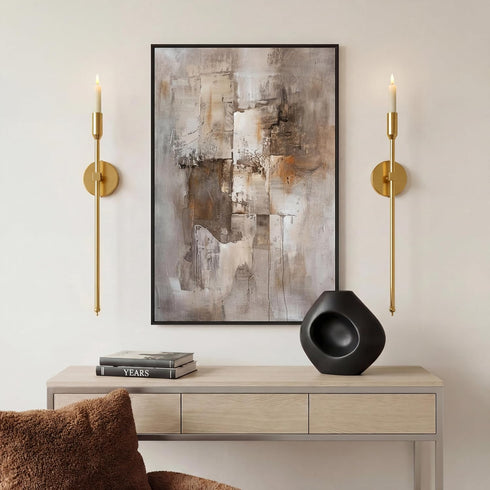 Lumpro 23-inch Set 2, Large Wall Candle Sconces, of Wall Mounted Candle Holder, Modern Chic Home Decor for Bedroom