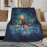 Octopus Fleece Throw Blanket Lightweight Super Soft Flannel Bed Blanket Perfect Home