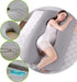 COSMOPLUS Pregnancy Pillow Cover, U Shaped Full Body Pillow Case for Maternity, Stretchy Cool Breathable Jersey Fabric,