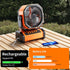 Camping LED Fan with Light, 20000mAh Rechargeable Battery, 4 Speed, Personal USB Desk Fan for Outdoor Use