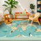 Washable 4x6 Kids Rug for Playroom Educational Large Play Mat for Children,