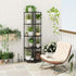 Yoobure 5-Tier Corner Shelf Stand, Tall Corner Bookshelf for Bedroom, Living Room, Narrow Display Shelf