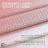 Dainty Home Waffle Weave Shower Curtain - Ombre Striped Pattern in Blush 70" x 72" Water Resistant