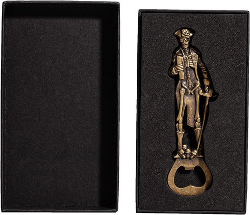Pirate Skeleton Skull Beer Bottle Opener, Wine Opener Barware for Dad, Husband, Boyfriend, Men