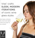 Viski Raye Faceted Crystal Wine Glasses - Set of 2, No-Lead Premium Crystal Clear Glass, Modern Stemless, 20 oz