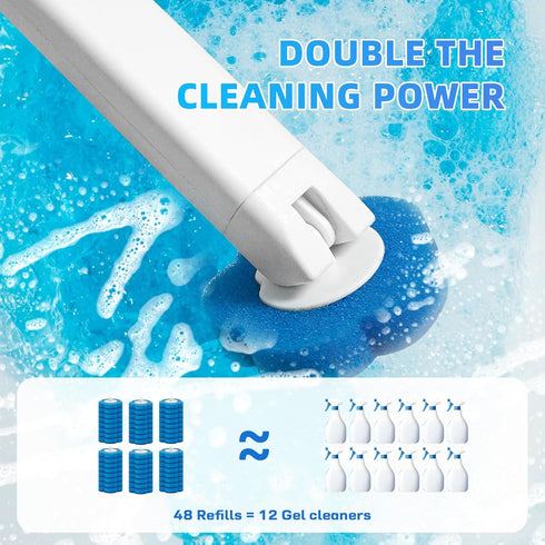 48 Disposable Toilet Brush with Refills, ,Toilet Bowl Cleaner,Toilet Cleaning Supplies,Toilet Bowl Brush,automatic