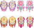 16pcs Multicolor Dreamcatcher Charms - Hollow Filigree Pendants for Earrings Jewelry Bookmark Accessories