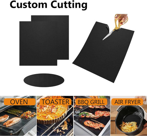 UBeesize 2 Pack Large Oven Liners, 16x24 Inch Heavy Duty Non Stick Teflon Mats for Ovens and Grills