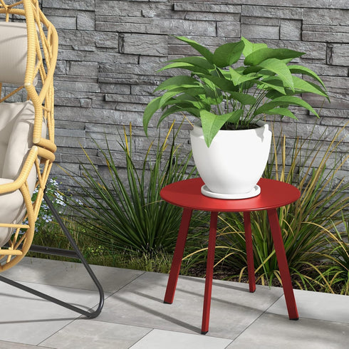 Stylish Round Outdoor Side Table - Small Accent Table for Patio & Balcony