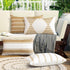 OTOSTAR Outdoor Decorative Pillow Covers Waterproof Garden Throw Pillow Covers 12x20 Inch Cushion Case Geometry Throw Pillowcases Pillows Shell for Patio Furniture Couch Tent Pack of 4 (Light Coffee)