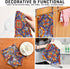 STAYTOP Set of 4 Mexican Talavera Ceramic Kitchen Towels, Super Soft, Strong Absorption, 28x18in Multifunctional