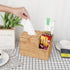 Sumnacon Tissue Box Square Cover with Storage, Rattan Holder with 2 Side Organizer for Bathroom Living Room