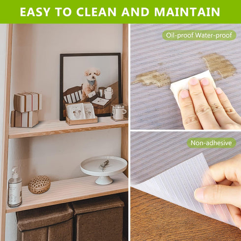 Shelf Liner Non Adhesive Refrigerator Mats Washable, No Odor Plastic Pantry Liners, Wire Shelf Paper & Drawer Liner