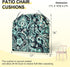 Set 4 17" 16" 2", downluxe Outdoor Chair Cushions of for Patio Furniture, Water-Resistant Patio Chair Cushions