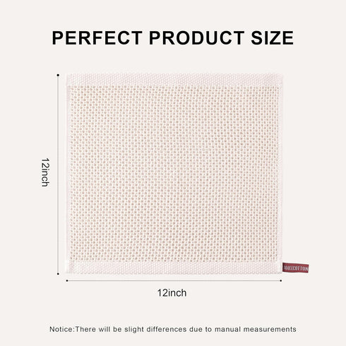8-Pack 12x12 Inches, joybest Cotton Kitchen Dish Cloths, Waffle Weave Ultra Soft Absorbent Dish Towels Washcloths Quick