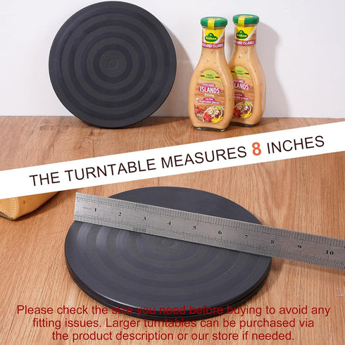 8 Inch 2Pcs, (360 Lazy Susan Turntable Organizer Eichzer Premium Heavy Duty Rotating Swivel Stand with Steel Ball