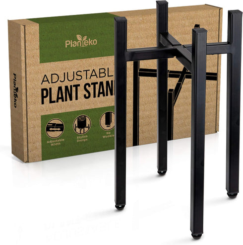 8-12 inches, Tall Plant Stand for Indoor Plants Tall Fits Pots Up to Adjustable Metal Plant Stand Outdoor with Mid