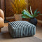 Unstuffed Pouf Ottoman Cover Soft Storage Extra Seat Farmhouse Comfortable Bohemian Poufs