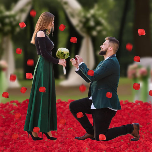 Artificial Silk Rose Petals for Romantic Night, Wedding, Party, Anniversary Decorations, Red, 3000 PCS