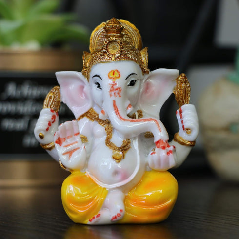 BangBangDa Indian Ganesh Idol Car Dashboard, Hindu Ganesha Statue for Yoga Zen Meditation Room Decor