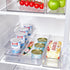 vacane Stackable Freezer Organizer, Flat Produce Saver Sliced Cheese Container with Lids, Freezer Storage Containers