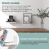 3-Pack STORAGE MANIAC Floating Book Shelves for Wall Mounted Invisible Floating Bookshelves Heavy-Duty Steel Hidden