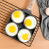 yarlung 4-Cup Fried Egg Frying Pan with Brush, Non-stick Poached Egg Skillet for Burger, Omelet, Camping