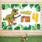 Rawr I'm 4 Backdrop Banner - 4th Dinosaur Birthday Decorations Party Supplies for Boys - 3.9 x 5.9ft