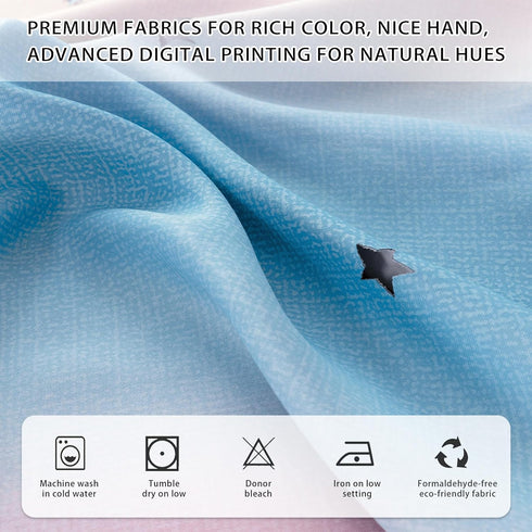 2 Set 34Wx79L XiDi Curtains for Girls Bedroom Decor Panels Kids Rainbow Blackout Curtains for Nursery Room Darkening