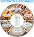 TBMax Rice Storage Container - 5 Lbs Flour Container with Measuring Cup, Airtight Dry Food Bin for Kitchen Pantry