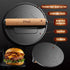 2 lb 6.6 Pisol Smash Burger Press, Pre-Seasoned Cast Iron Hamburger Smasher, Heavy-Duty Grill Bacon Meat Press Tool
