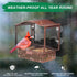 Window Bird Feeder, Metal Bird Feeder with Wide View, Strong Suction Cups, Wild Bird Feeders for Bird Watching Gifts