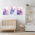 3 12x16inchx3P (30x40cmx3P)) ARTZGX Piece Purple Butterfly Canvas Wall Art Butterfly Pictures Wall Decor Watercolor