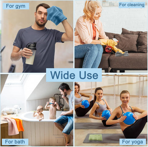 Mindsoft 21 Pack 14" 14" Set 100% Washcloths for Face x Absorbent and Soft Hand Towels Bulk Cotton Ring Spun Hand