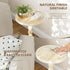 Simple Trending Round Side Table, Small Drink Table, Beside End Table with Pedestal Accent, Coffee Table for Small