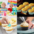 Disposable Ramekins, Gold 30pcs 5oz Mini Aluminium Foil Baking Cups with Lids, 30 Spoons