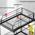 SUEH DESIGN 2 Tier Under Sink Organizer, Metal Kitchen Bathroom Storage with Hanging Rail