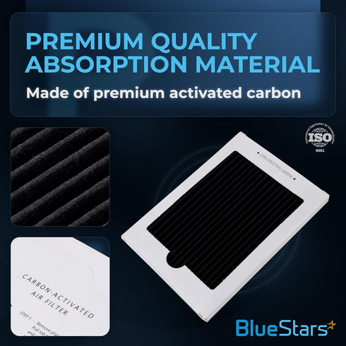 BlueStars EAFCBF Refrigerator Air Filter Replacement Part, Compatible with Frigidaire & Electrolux Pure Air, PACK OF 4