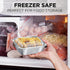 Fit Meal Prep 50 Pack Small Aluminum Foil Pans with Clear Lids, 1 lb 5 x 4” Disposable Baking Pans