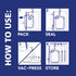 Hefty Shrink-Pak Vacuum Storage Bags, Space Saver for Under Bed Storage, 3 Large Hanging Vacuum Bags