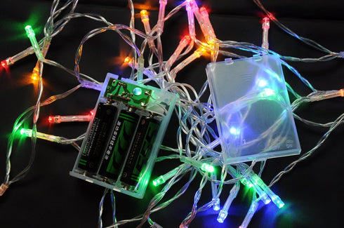 Karlling Battery Operated Christmas Lights, 13 ft, Short Clear Wire String LED Twinkle Fairy Light