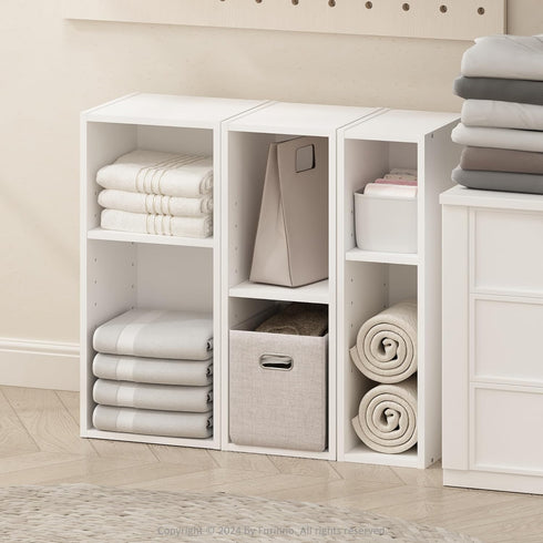 2-Tier Closet Closet Closet 6-Inch Furinno Reed Organizers and Storage, Organizer, Open Shelf Storage, for Wardrobe