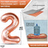 KatchOn Rose Gold 2025 Balloons - Giant 40 Inch Graduation Decorations, Class of 2025 Balloons
