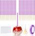 MULTIONS 26+24PCS Candy Apple Stick set,Treat Sticks Including24PCS 6-Inch Rhinestone Apple Bamboo Stick24PCS