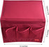 Bedside Storage Organizer Caddy, Table Cabinet for TV Remote Control, Phones, Magazines, Tablets, Accessories (Red)