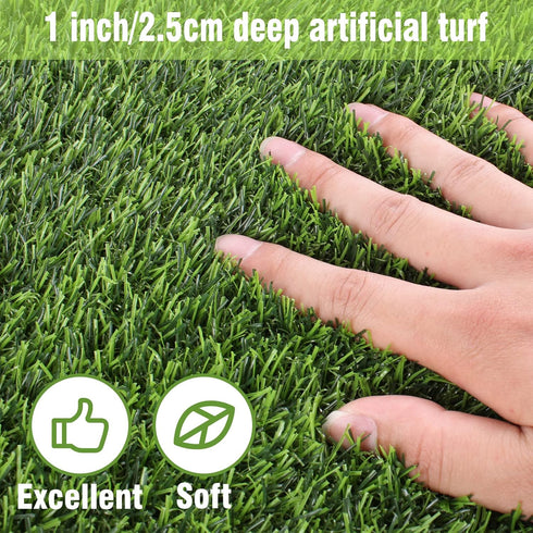 Kesfey Grass Table Runner, 12 x 72 Inch Synthetic Grass Rug Roll for Holiday Party Tabletop Decoration