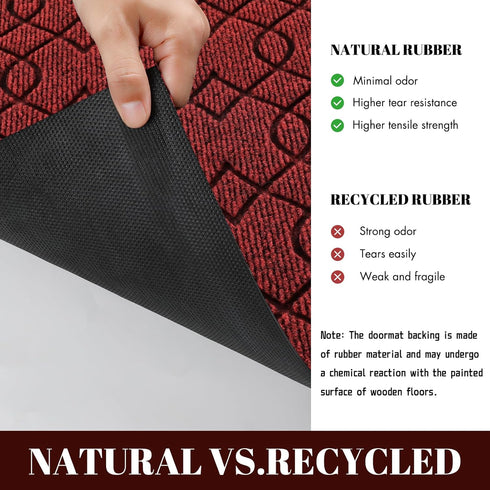 Yimobra Heavy Duty Front Door Mats, Water Absorbent Mud Resistant Non-Slip Outdoor Indoor Rugs, 29.5 x 17