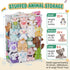 Dmticoasis Stuffed Animal Storage Metal Tube Small Toy Storage Organizer with Elastic Cord, Multifunctional Garage Ball